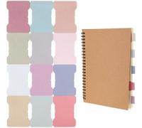 240 Pcs Sticky Tabs Sticky Labels 12 Colors Thick Hand Written Page Markers Sticky Notes Writable Sticky Notes For Diary Bookmark (Clear Color)