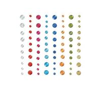 240 perles autocollantes diamants multicolores