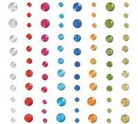 240 perles autocollantes diamants multicolores Multicolore G