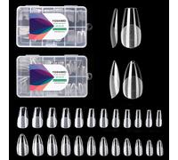 240 Pièces 12 Tailles Capsule Americaine Ongle,2 Modèles-Almande & Ballerine Capsules Ongles Dépoli Couverture Complète Press On Nails De Rangement Facile Pour Les Extensions D'ongles