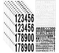 240 Pièces 75mm Chiffres Adhesifs Autocollant Chiffre Sticker Numero de Maison Exterieur Adhesif 0-9 Noirs Numéro Chiffre Boite aux Lettres Exterieure Numérotés avec 2 Feuilles Lettre Autocollantes