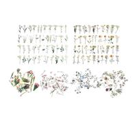240 Pièces Autocollant Floral Fait Main pour Scrapbooking