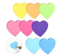 240 Pièces Autocollantes en Cœur, 8 Couleurs Feuilles Forme De Coeur Auto-Adhésif Couleur Notes Adhésives, Sticky Notes Repositionnables Sticky Notes pour Bureau/École - Notes Adhésives Colorées (7cm)
