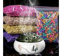 240 pièces de perles d'encens aromatique unicolore en forme de pagode, bâtonnets parfumés à la citronnelle naturelle et au bois d'agar pour rafraîchir l'air dans la maison, le salon, la chambre, la sa