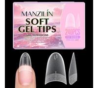 240 pièces de pointes de gel mates avec ligne de guidage de 12 tailles, placement facile, préparation de classement réduite pour une manucure quotidienne à la maison, ensemble de pointes de gel, de à
