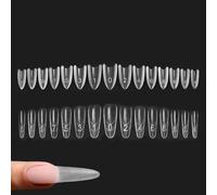 240 pièces de pointes d'ongles en gel souple, 12 tailles d'extensions d'ongles instantanées préformées, couverture complète en acrylique transparent pour débutants, bricolage, salon professionnel