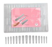 240 pièces doubles formes 15 tailles d'extensions d'ongles transparentes, résistantes à la déformation, faciles à utiliser, faux ongles pour débutants et professionnels, formes, pointes en gel, tr