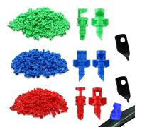 240 PièCes Micro Buse D'Arrosage De Jardin,Micro Jardin Pelouse Eau Brumisateur Buse, Mini Jardin D'Irrigation Buse De PulvéRisation Arroseur SystèMe D'Irrigation (Bleu 90/ Vert 180/ Rouge360 DegréS)