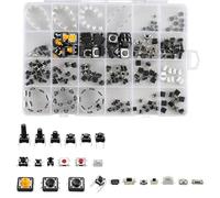 240 Pièces Micro Interrupteurs à Boutons-Poussoirs Tactiles,24 Types de Mini Interrupteurs pour Clés de Télécommande de Voiture, Appareils Audio, Télévisions et Consoles de Jeux