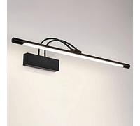 240° Rotating LED Bathroom Mirror Light - Wall-Mounted Vanity Lamp with 3 Color Modes Sleek Black Design for Makeup & Grooming - Ideal for Modern Bathrooms & Dressing Tables