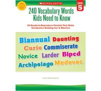 240 Vocabulary Words Kids Need to Know: Grade 5: 24 Ready-to-Reproduce Packets Inside!