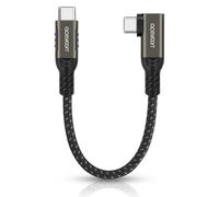 240 W USB C to USB C Cable 10 cm, 5 A PD QC 4.0 Short USB C Cable Quick Charge USB Type C Angled Nylon Braided Compatible with iPhone 16 15, Galaxy S24 S23, for Huawei P70 P60