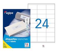 2400 Étiquettes Blanches - A4 - 70x36mm - Multi-Usage - Agipa 119011