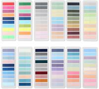2400 Pièces Marque Page Adhesif, 12 Styles Autocollantes D'index Inscriptible Sticky Notes Pour Marqueur De Page D'école De Bureau Marqueur Adhésif