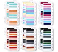 2400 Pièces Marque Page Adhesif, Index Tabs, 6 Styles Index Adhésifs Sticky Tabs Onglets D'indexation pour Les Signets de Marquage de Page (Multicolore)