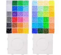 24000Pcs Kit de Perles Fusibles, BetterJonny 2,6mm Perles à Repasse, 48 Couleurs avec 2 Panneaux Perforés Kit de perles enfichables 3D pour Adultes et Fans de (A)