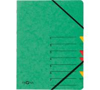 PAGNA Trieur Easy A4 en carton – 7 compartiments – Vert – 24061-03