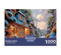 24085aquaintstreetinanoldeuropeantownlinedwiadc1f147-6abc-47b4-9b67-160738459df42 1000 Pièces Carton Extra-épais Puzzle À Faire Soi-même Rural Landscape Extrêmement Difficile Jouet D'anniversaire Puzz