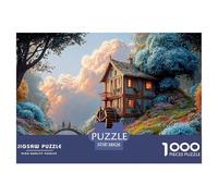 24085awatermillintheforestwithflowersandtree1bc7ca8b-79a6-48f5-a649-64b0ce8e08ae2 1000 Pièces Carton Extra-épais Puzzle À Faire Soi-même Country Charm Scene Extrêmement Difficile Jouet d'anniversaire