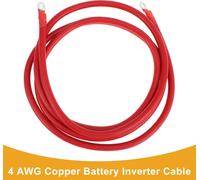 240cm 4 AWG Batterie Onduleur Cable 5/16" Batterie Cable étamé Cuivre Rouge OT Type 1 Pc