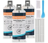 240g Colle Epoxy Soudure a Froid Metal Super Glue Kit Magic Welding Glue pour Réparer Divers Défauts de Métal(avec Accessoires)80g