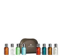 240ml MOLTON BROWN Mini-trousse de voyage Classic Explorer pour le corps et les cheveux (gel douche 6 x 30 ml + shampoing 30 ml + lotion 30 ml + trousse)