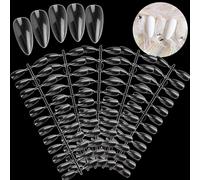 240pcs Faux Ongles Conseils Présentoir Vernis À Ongles Palette D'affichage Ovale Ongle Transparent Artificiel Professionnel Couverture Décoration Diy Accessoire De Manucure Pour Salon Femmes Filles