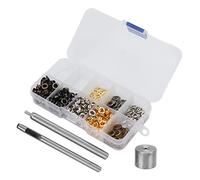 240pcs Œillets Métalliques 4mm, 4 Couleurs, Kit DIY Pratique, Boîte de Rangement Transparent - Accessoires Couture, Réparation Vêtements et Artisanat