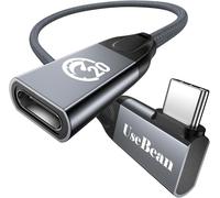 240W Câble d'Extension USB C 0.3M,Câble USB C 3.2 Mâle vers Femelle à Angle Droit,Charge Rapide Vidéo 4K PD 3.1 20Gbps,Extension de Type C,pour PSVR2/USBC Hub/MacBook/iPhone15/Chargeur Mag-Safe