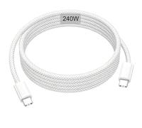 240W Cable USB C 2M, PD 3.1 Câble Type C Câble USB C Charge Rapide 48V 5A | Nylon Tressé Cable iPhone Cordon Fil USBC pour iPhone 17 16 15 Galaxy S26 S25 Ultra iPad Air MacBook Pro Google Pixel Xiaomi
