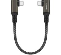 240W Cable USB C Court,5A PD QC 4.0 Câble USB C vers USB C 20CM Charge Rapide Chargeur Type C Coudé Nylon Tressé Compatible avec