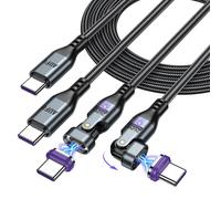 240W Magnetic Charging Cable USB C [1.8m/1.8m] 16PIN Magnetic Fast Charging Cable USB C Magnetic Cable 48V/5A Fast Charge & Data Transfer for Phone 15/Samsung S22+/M-Book