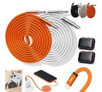 240W Magnetic Self-Winding Type-C Cable, Ultra-Durable Braided Flat Design - Tangle-Free Fast Charging, Self-Winding Fast Charging Cord, Data Transfer Chargings for Laptop/Tablet/Phone (B-1)