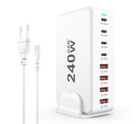 240W USB C Charger, 8-Port GAN USB Fast Charging Station, PD Fast Charger, Compatible avec iPhone/Samsung/Google/Tablet/MacBook Pro/MacBook Air