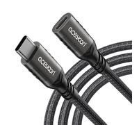 240W USB C Extension Cable, USB Type C 3.2 Gen 2 20Gbps Extension Cable USB C PD 3.0 & QC 3.0 Type C Male to Female Cable 4K@60Hz Nylon Braided Compatible with Macbook Pro Galaxy S24 S23 S22