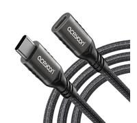 240W USB C Extension Cable, USB Type C 3.2 Gen 2 20Gbps Extension Cable USB C PD 3.0 & QC 3.0 Type C Male to Female Cable 4K@60Hz Nylon Braided Compatible with Macbook Pro Galaxy S24 S23 S22
