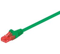 240x Goobay 68435 CAT 6 Câble patch, U/UTP, vert, 0.5 m - Conducteur en aluminium revêtu de cuivre (CCA)