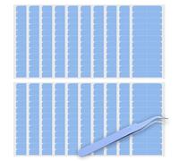 241 Pièces Ruban Adhésif Bouble Face Set avec Pince à Épiler à Bec Courbé,Bleu Bande Adhesive Extension pour le Remplacement,Imperméable Bande Adhésive d'Extension de Cheveux pour Perruque