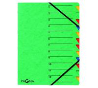 [24131-03-3] PAGNA Lot de 3 Trieurs EASY A4 en Carton 12 compartiments Vert