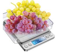 24210 Balance de cuisine max. 2 kg Fonction tare Haute précision 0,1 g Balance de précision avec écran LCD 2 bols en acier inoxydable