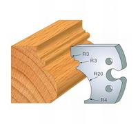 243 : Jeu de 2 fers moulure ht 50 mm pour porte outils entr'axe plot 24 mm