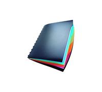 Durable 243501 Duralook Style Reliure Protège - Documents à Pochettes Amovibles - 20 Pochettes/40 Vues + 4 Intercalaires Couverture Coloris Noir