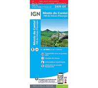 IGN 2435OTR Monts du Cantal PNR des Volcans d'Auvergne résistante