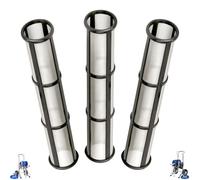 244067 Lot de 3 filtres de collecteur de peinture airless 60 mailles compatibles avec les pulvérisateurs de peinture sans air Graco 695, 795, 1095, 3900, 5900, 7900 Noir