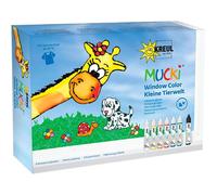 C. Kreul Set de Window Color Mucki 24451 Petit Monde Animal, films & motif auto-copiant, 7x29 ml