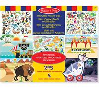 245 autocollants réutilisables - aventure jaune TU