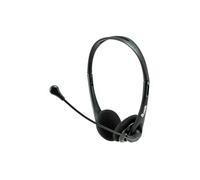 Equip Casque filaire 245304 Supra-aural Micro boom 1,8 m Jack 3,5 mm Noir Bureau/Centre d'appels