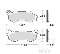 24626-Plaquettes de frein standards compatible avec PEUGEOT SATELIS 125 2 URBAN