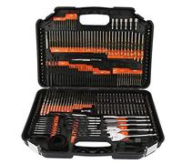 246PCS Ensemble de tarauds, forets et tournevis combinés avec boîte en plastique noire pour le bois, le métal, le forage de ciment et les tournevis dans un boîtier en plastique