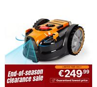 [€249,99 SEULEMENT et livraison gratuite] LawnMaster VBRM16-03 OcuMow Robot tondeuse sans fil jusqu'à 150 m² sans câble évitement d'obstacles